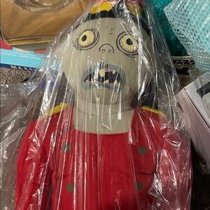 Red and Gray Zombie Plush Toy